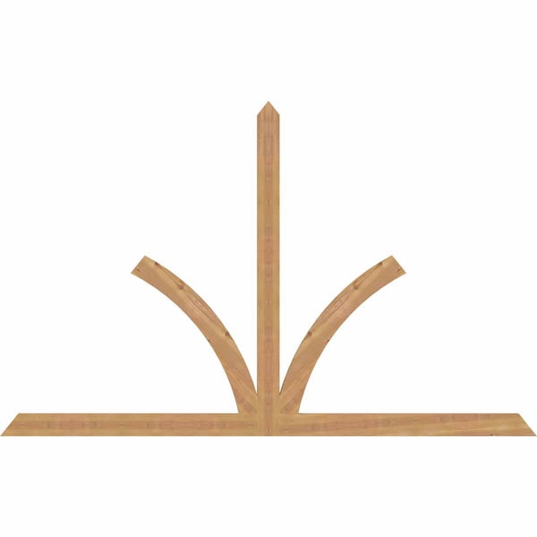 Ekena Millwork Richland Timber Gable Bracket, Western Red Cedar, 84"W x 53"H x 1 1/2"D x 3 1/2"F, 15/12 Pitch GBW084X53X0204RIC00SWR - main